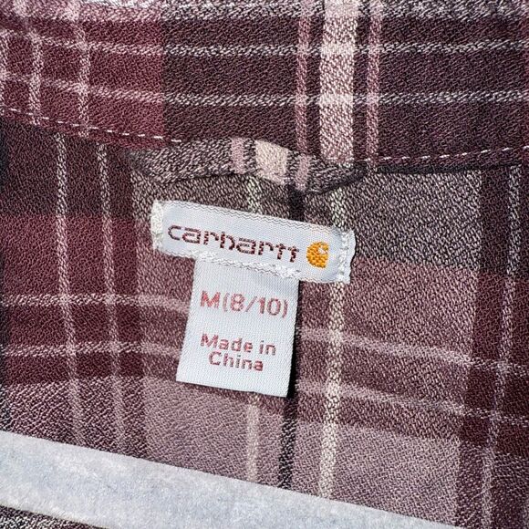 Carhartt WMN Fairview Plaid Roll Tab Convertible Slv Western Fall Shirt M 8/10 - Picture 6 of 9